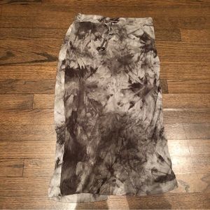 Olive Green Tie Dye Midi Skirt Size Medium